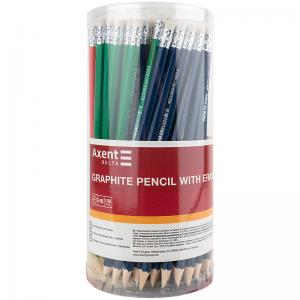 Олівець графітовий з гумкою НВ асорті Delta D2101 - Фото 1