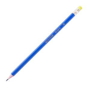 Олівець графітовий BUROMAX НВ пластиковий синій з гумкою BM.8514