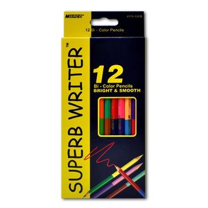 Олівці кольорові двосторонні 12 шт. 24 кольору Superb Writer 4110-12СВ Marco