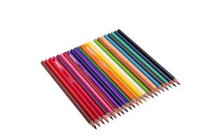 Олівці кольорові 24 шт трикутні з точилкою Kores K93324 - Фото 1