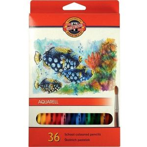 Олівці кольорові акварельні 36 Koh-i-Noor Mondeluz Рибки 3719_р