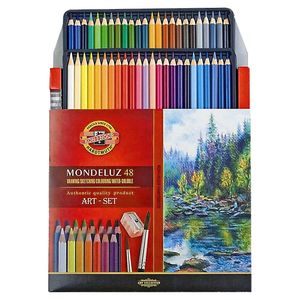 Акварельні олівці кольорові художні MONDELUZ 48 кольорів Koh-i-noor 3713