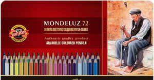 Карандаши цветные акварельные Mondeluz 72 цвета металлическая упаковка Koh-i-Noor 372707 - Фото 1