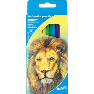 Акварельні олівці кольорові Тварини 12 кольорів Kite K17-049