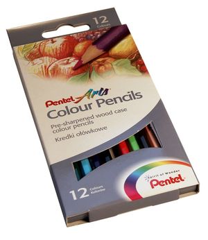 Олівці кольорові Arts Colour Pencils 12 шт. Pentel СВ8-12 - Фото 1