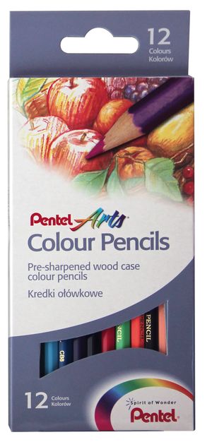 Карандаши цветные Arts Colour Pencils 12 шт. Pentel СВ8-12