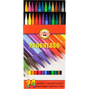 Олівці кольорові бездеревні 24 Progresso Koh-i-Noor 875802