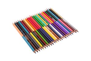 Олівці кольорові двосторонні 24шт з точилкою DUO Kores K93224 - Фото 1