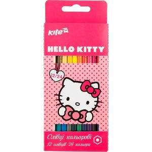Карандаши цветные двусторонние Hello Kitty 12 шт./ 24 цвета Kite HK17-054