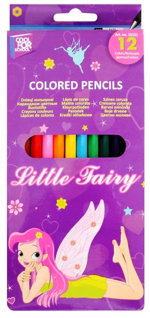 Олівці кольорові Fairy 12 кольорів CF15151
