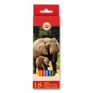 Олівці кольорові Koh-i-noor Зоопарк 3553 18 шт.