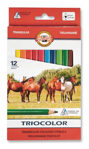 Олівці кольорові Triocolor Jumbo Horses 12 Koh-i-Noor 3142