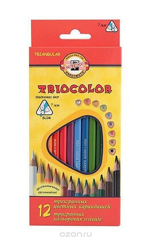 Олівці кольорові 12 Triocolor Koh-i-Noor 3132