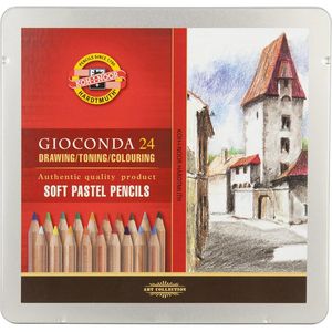 Пастельні олівці GIOCONDA 8827 24шт метал.упаковка Koh-i-noor 8828024001PL