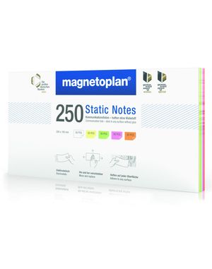 Карточки маркерные полимерные прямоугольные 200x100 Magnetoplan Static Notes Assorted Set 11250210