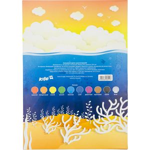 Картон А4 кольоровий односторонній 10л/ 10цветов папка Kite K17-1255 - Фото 3