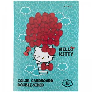 Картон Kite Hello Kitty кольоровий двосторонній 10 аркушів А4 HK21-255