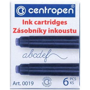 Капсулы с чернилами 6 шт.Centropen 0019/6 синий - Фото 1