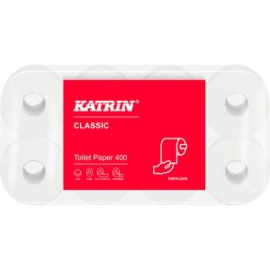 Туалетний папір Katrin Classic 14293 білий 2 шари 400 відривів 44м 8 рулонів