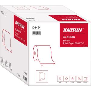 Туалетная бумага Katrin Classic System ECO 103424 белая 2 слоя 92м 800 отрывов - Фото 2