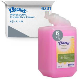 Жидкое мыло для рук Kimberly-Clark Kleenex Everyday 6331 розовое ежедневное 1л - Фото 1