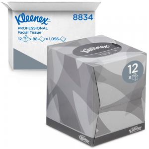Салфетки косметические Kimberly-Clark Kleenex 8834 2 слоя в кубе 90 шт белые - Фото 3