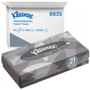 Салфетки косметические Kimberly-Clark Kleenex 8835 стандарт 2 слоя 100 шт белые - Фото 3