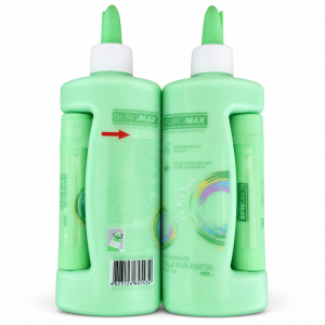Клей 2 в1 Buromax PASTEL ПВА 143 мл с колпачком-дозатором + клей-карандаш PVP 10г BM.4859