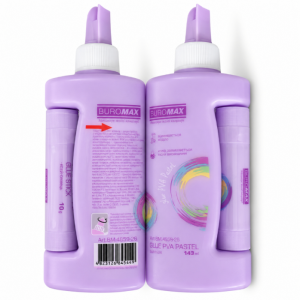 Клей 2 в1 Buromax PASTEL ПВА 143 мл с колпачком-дозатором + клей-карандаш PVP 10г BM.4859
