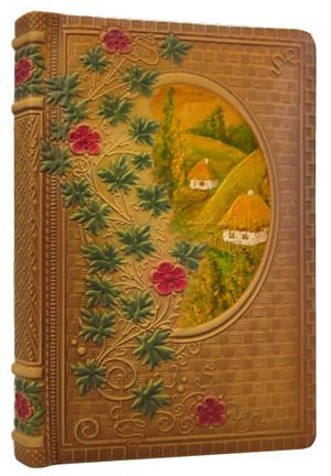 Книга алфавитная 8х12 см натуральная кожа Барвинок Foliant EG155 - Фото 6