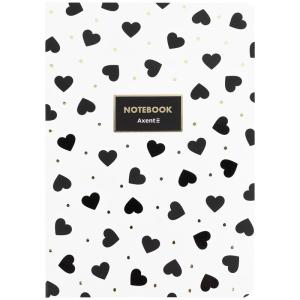 Записная книга A5 AXENT 80 листов клетка Black&White 8700-26-A