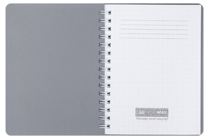 Книжка записная на пружине BARK А6, 60 листов, клетка, пластиковая обложка BUROMAX BM.24654154