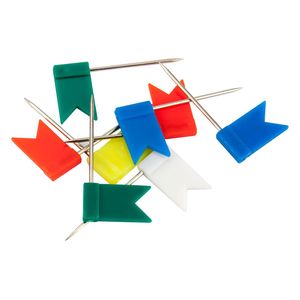 Кнопки-гвоздики кольорові прапорці 30 штук (пластиковий контейнер) Axent 4215-A