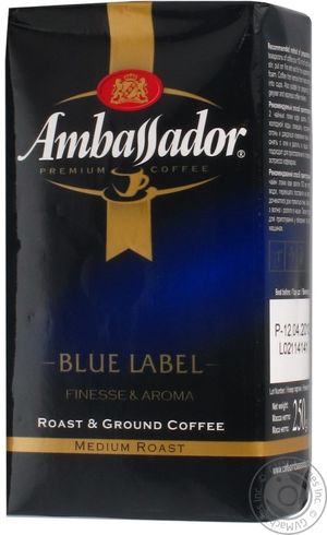 Кофе молотый Ambassador Blue Label 250г 107301