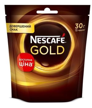Кофе растворимый Nescafe Gold мягкая упаковка 30г 10646270