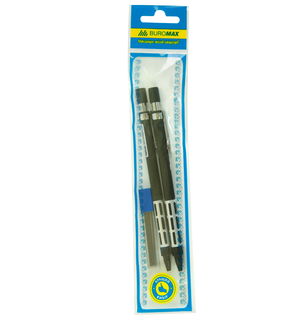 Комплект: олівець механічний (2шт) + стрижні блістер Buromax BM.8646-3