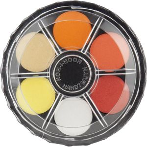 Краски акварельные сухие в круглой пластиковой упаковке б/к 18 цветов Koh-i-noor 171505