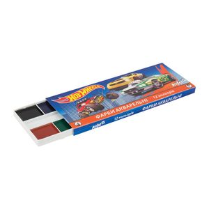 Краски акварельные б/к в картонной упаковке 12 цветов Hot Wheels Kite HW17-041