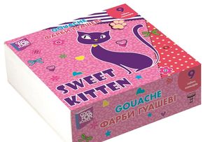 Гуаш Sweet Kitten 9 кольорів по 10 мл Cool For School CF60145