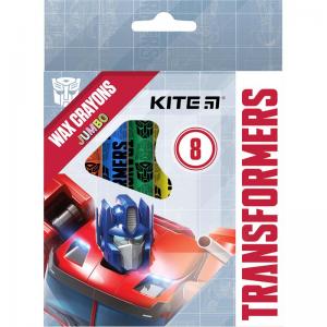 Мел восковый Kite Jumbo Transformers 8 цветов TF21-076