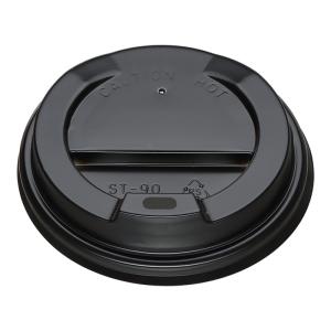 Крышка Buroclean пластиковая к бумажному стакану D-90мм черная 50шт/уп 10800603