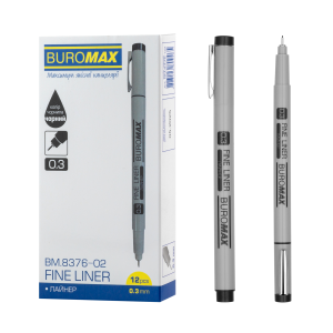 Лайнер Buromax 0.3 мм черный BM.8376-02