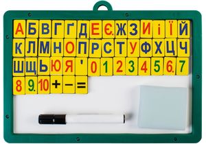 Магнитная доска с набором магн. цифр, знаков и букв, губка, маркер Economix E81212 - Фото 1