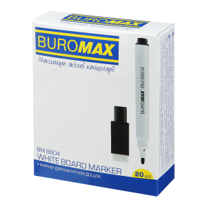Маркер Buromax для магнитных досок черный 1-2 мм BM.8804