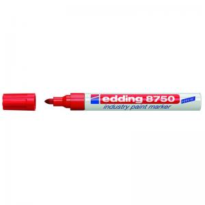Маркер лаковый Industry Paint 2-4 мм красный для агрессивной среды Edding e-8750/02