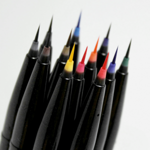 Маркер-пензлик Brush Sign pen Artist чорний PENTEL SESF30C-AХ - Фото 4