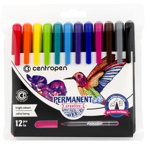 Набор маркеров Permanent Creative для письма и рисования практически на любой поверхности CENTROPEN 2896/12