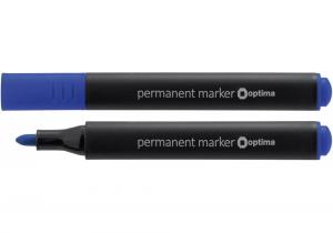 Маркер перманентний трикутний OPTIMA 2-3 мм O16116 синій