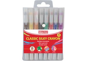 Мел цветной для творчества Classic Silky Crayon 8 цветов Maxi MX60713