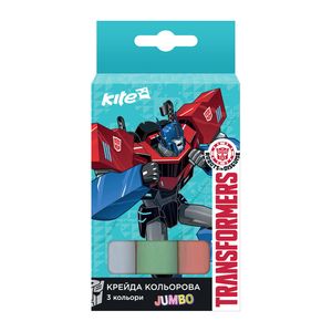 Мел цветной Jumbo 3 цвета Transformers Kite TF17-077